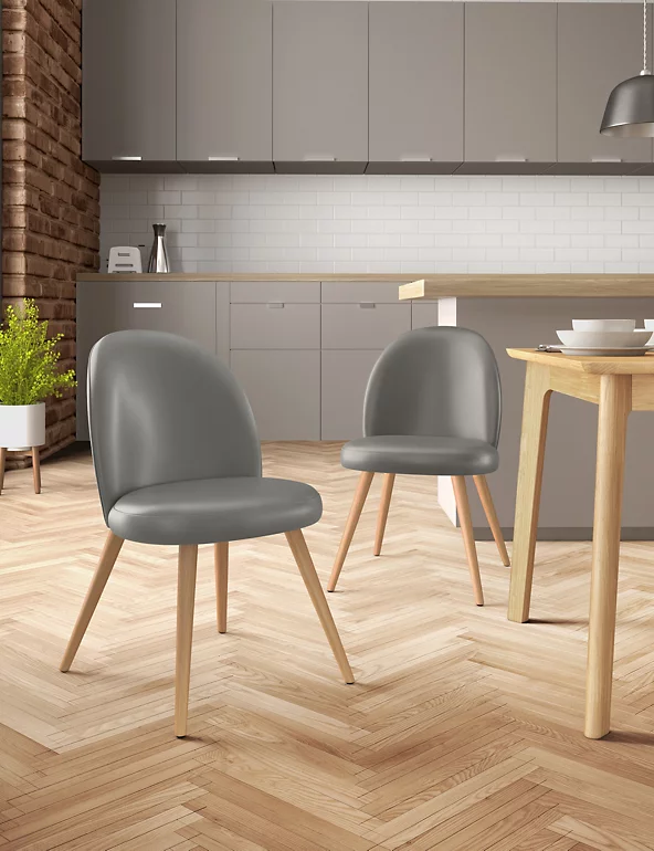 Dining Tables & Chairs Set Of 2 Nord Faux Leather Dining Chairs