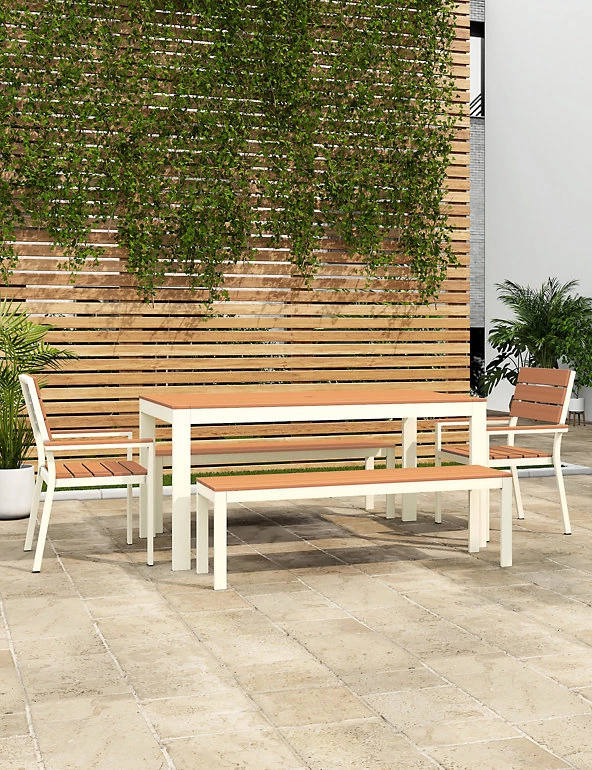 Garden Furniture Porto 6 Seater Dining Table With Benches 8 Garden Furniture Porto 6 Seater Dining Table With Benches - Image 8