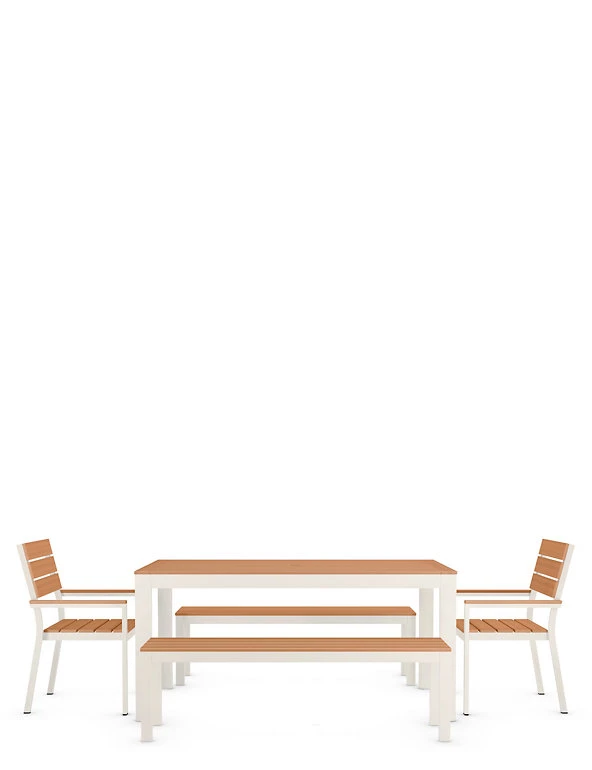 Garden Furniture Porto 6 Seater Dining Table With Benches 7 Garden Furniture Porto 6 Seater Dining Table With Benches - Image 7