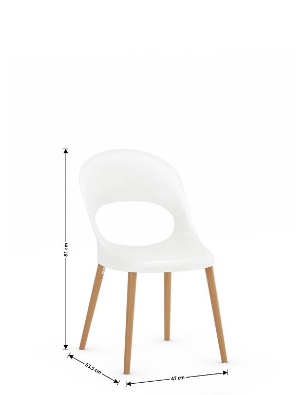 LOFT Dining Tables & Chairs Set Of 2 Curved Back Dining Chairs 6 LOFT Dining Tables & Chairs Set Of 2 Curved Back Dining Chairs - Image 6