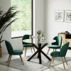 Dining Tables & Chairs Colby Dark Round Glass Table