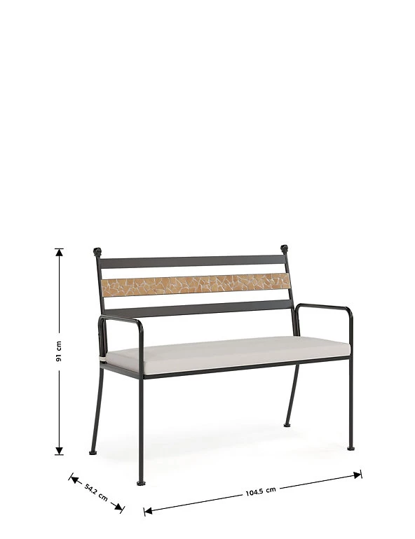 Garden Furniture Madeira Mosaic Bench 6 Garden Furniture Madeira Mosaic Bench - Image 6