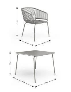 LOFT Garden Furniture Lois 4 Seater Dining Set -Dining Room Furniture Sales HF 05 T65 9655H T0 X EC 6