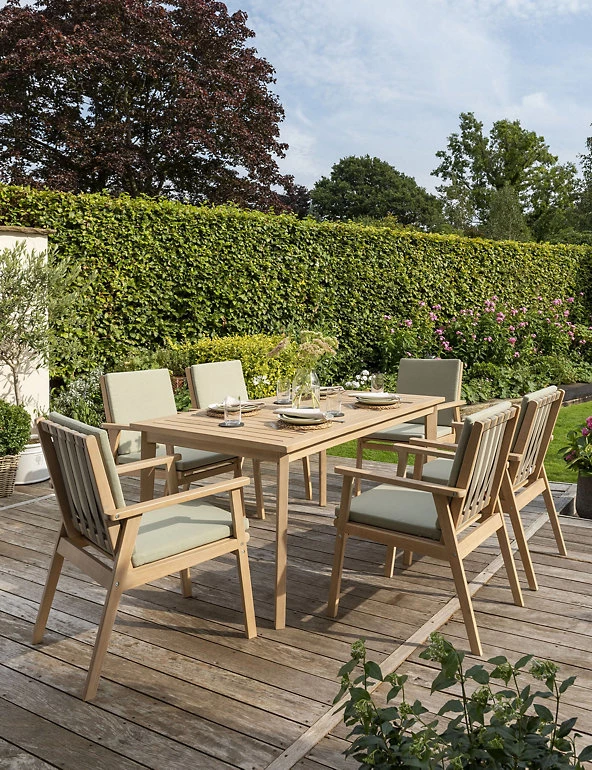 Kettler Garden Furniture RHS Hampton 6 Seater Garden Table & Chairs 2 Kettler Garden Furniture RHS Hampton 6 Seater Garden Table & Chairs - Image 2